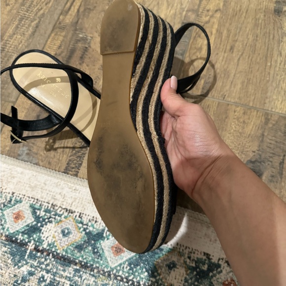 Kate Spade Wedges | 8 1/2 | leather roses - Picture 5 of 8